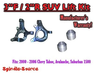3" / 2" Lift Kit Spindle FOR 00 - 06 Chevrolet Suburban Tahoe Avalanche 1500 2WD - Picture 1 of 1