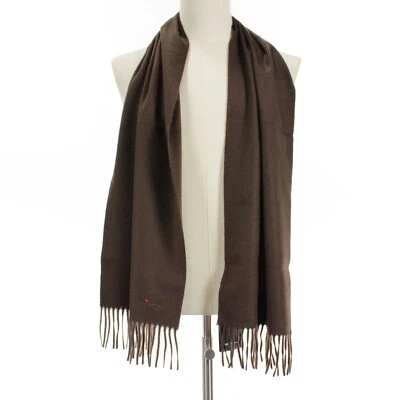 Kiton новый с Ярлыками 100% кашемир шарф один размер твердый коричневый сделано в Италии - Изображение 1 из 4