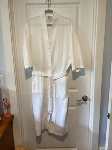 Women Soft Robe Waffle Knit Lightweight Spa Shower Bathrobe Cotton Kimono Long - Picture 1 of 4
