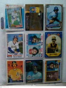 ROLLIE FINGERS 9 CT LOT OF BASEBALL CARDS A'S BREWERS PADRES #1 - Picture 1 of 1