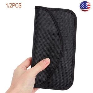 1/2x Bolsa Faraday Bloqueo de Señal RFID Bolsa de Protección Teléfono Celular Billetera Bloqueador - Imagen 1 de 10