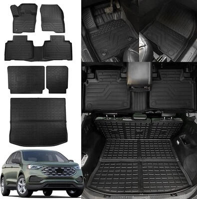 For 2015-2024 Ford Edge 5-Seater Floor Mats Cargo Trunk Liners Backrest Mats Foto 1 de 4
