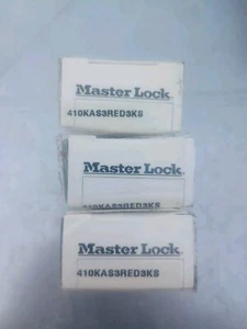 Juego de 3 Candados de Bloqueo Master Lock 411Kas3red,Ka,Rojo,3"H - Imagen 1 de 2