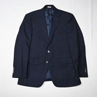 Joseph Abboud Heritage 38S Navy Blue Hopsack Mens Blazer Suit Jacket Sport Coat - Image 1 of 4