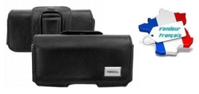 Custodia Cover Lusso Universale Pelle Eco Nero Orizzontale B Per HTC One V - Immagine 1 di 4