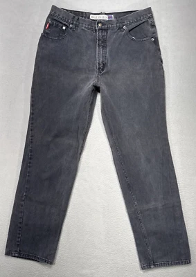 Vintage Bugle Boy 705 Jeans Mens 36x32 (32x30) Gray Faded Baggy Straight Denim - Image 1 of 4