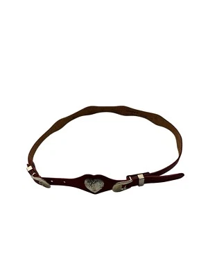 Hecho en USA Cinturón Cuero Rojo Talla 38 Ajustable Foto 1 de 4