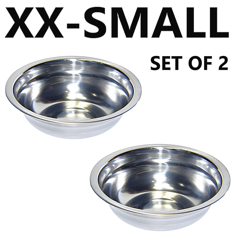 Juego de 2 platos de metal para perros gatos mascotas ACERO INOXIDABLE L XL XXL M S XS XXS Foto 1 de 4