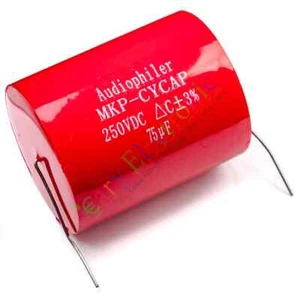 2pc MKP 250V 75uf long copper leads Axial Electrolytic Capacitor audio amp part - Picture 1 of 2