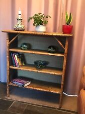 Victorian Bamboo And Embossed Paper Bookcase