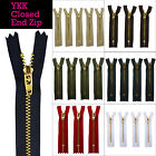 YKK Closed Ended Zip Gold Teeth Zipper in Multi-Colored for Sewing Dresses Purse