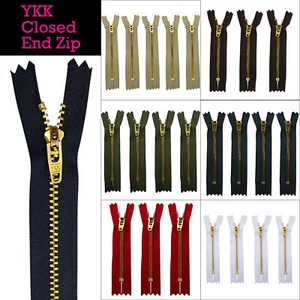 YKK Cierre Terminado Cremallera Dientes Dorados Cremallera en Multicolor para Coser Vestidos Cartera - Imagen 1 de 44