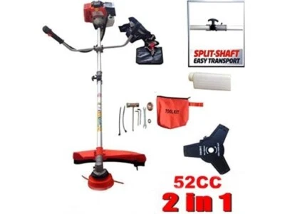 52cc brush cutter 2 stroke weed eater 2 in 1 grass cutter gasoline lawn mower - Image 1 of 2