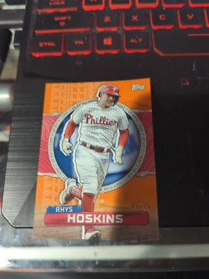 2023 Topps Rip Orange /75 Rhys Hoskins RIPPED Philadelphia Phillies - Image 1 of 2