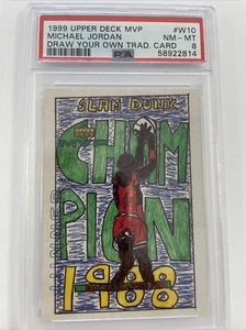 1999-00 UD MVP Draw Your Own Trading Card Winner #W10 MICHAEL JORDAN Bulls PSA 8 - Picture 1 of 5