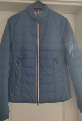camel active Damen Steppjacke im Biker-Stil Strickeinsätze Blau Gr. 36-Neuwertig - Bild 1 von 4