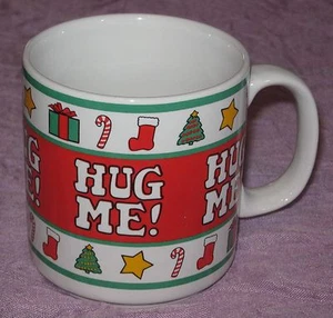 Navidad Abrazame! Medias de taza de café Candy Cane 9 oz #HY13 - Imagen 1 de 4