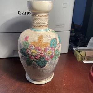 Antiguo jarrón vintage tapiz flores flores cerámica decoración del hogar pintado a mano (2) - Imagen 1 de 15
