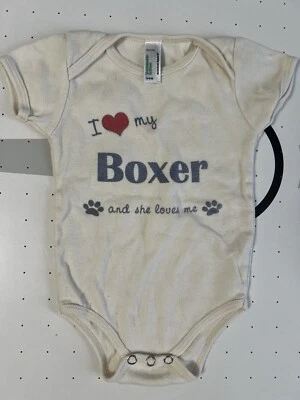 American Apparel: 3-6 meses, me encanta mi boxer y ella me ama, body Foto 1 de 4