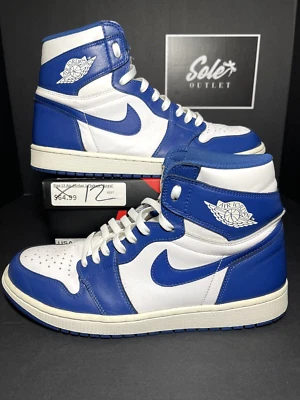 12 码耐克 Air Jordan 1 Retro High OG Storm 蓝色 555088-127 — 第 1/4 张图片