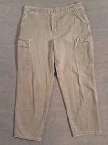 Duxbak Hunting Cargo Jeans size 40 x 32 Men's Grey,  flap pockets waist pulls - Picture 1 of 9