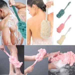 Bath Loofah Sponge Brush Shower Long Handle Back Scrubber Bathing Accessories US - Picture 1 of 21