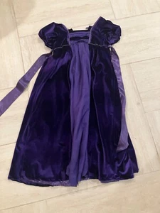 Evening dress purple velvet | girls English style handmade evening  dress  - Picture 1 of 7