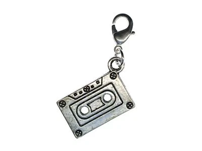 Kassette MC Tape Charm Musik Zipper Pull Anhänger Mixtape Band Miniblings silber - Bild 1 von 4