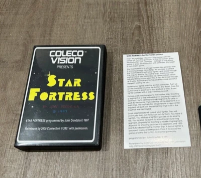 STAR FORTRESS Colecovision game cartridge and box & manual homebrew Star Castle - Image 1 of 3