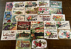 Lot of 26 Antique Greetings~Postcards with Large Words~Personal Greetings~h545
