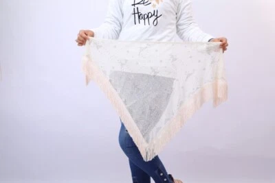 Precioso velo envolvente bufanda de cadera de tul egipcio suave Assiut 71052 Foto 1 de 4