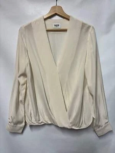 Claudie Pierlot Ivory Silk V-neck Blouse 40/12 - Picture 1 of 7