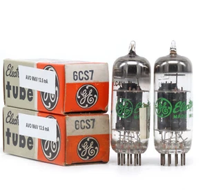 MATCHED PAIR 6CS7 GE NOS Tube Lampe 真空管 电子管 Valve 진공관 Valvula Valvola - Picture 1 of 1