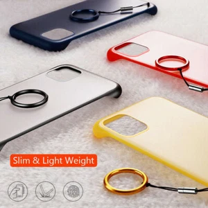 Frameless Matte Slim Hard Ring Case Cover For Apple iPhone 11 Pro Max ST - Picture 1 of 14