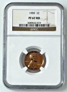 1959 Proof Lincoln Memorial Cent 1c NGC PF67RD Red - Picture 1 of 4