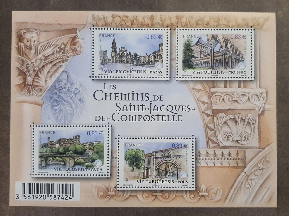 France : Bloc Y&T F4838 Chemins de Saint-Jacques – 2014 – NEUF**/MNH - Photo 1/1