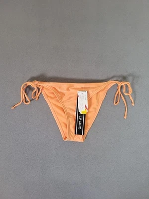DAMSEL Tie Side Bikini Bottoms Orange Swimsuit Bottoms Size Small - Image 1 of 4