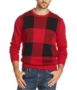 Weatherproof Mens Plaid Pullover Sweater, Red, XX-Large - Picture 1 of 1