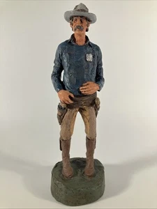 1971 Michael Garman Sculpture Sheriff Gunslinger Western Cowboy Statue Retired - Picture 1 of 8