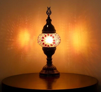 Moroccan Mosaic Table Lamp - Inspiring Handcrafted Bedside Lamp - Vibrant Tur... - Image 1 of 4