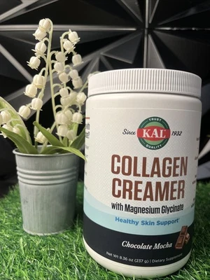 Crema de colágeno con glicinato de magnesio, moca de chocolate, 8,36 oz (237 g) Foto 1 de 2