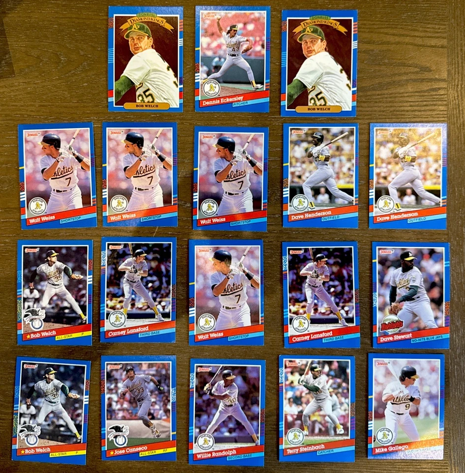 18ct 1991 Donruss Baseball Card Lot, Oakland Athletics Bay Area Team A’s - Image 1 of 1