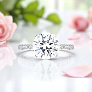 5,00 ct Rundschliff IGI-zertifiziert im Labor gezüchteter Diamant Verlobungsring 18 K Weißgold - Bild 1 von 10
