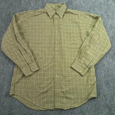 VTG Viyella Shirt Mens Medium Houndstooth Cotton Wool Blend Button Down USA Made - Image 1 of 4