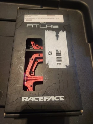 RaceFace Atlas Platform Green Bicycle Pedals MTB BMX Aluminum Brand New Red - Image 1 of 2