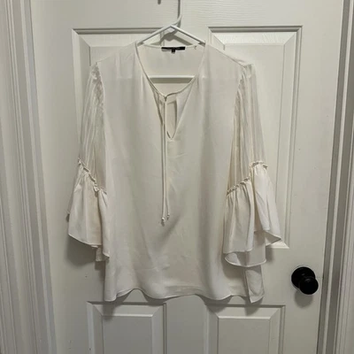 Blusa Camisa Kobi Halperin Blanca Marfil Seda Nueva Sin Etiquetas Talla Mediana Foto 1 de 4