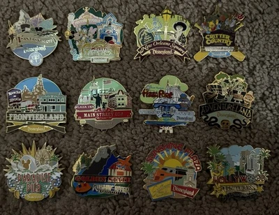 2007 Disney Cast Exclusive Pin Of The Month Lanyard Pins LE 500 Set Of 12 All - Image 1 of 4