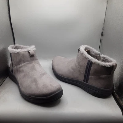Ryka Amber Bootie Women's 10M Grey Faux Fur A209 — 第 1/4 张图片