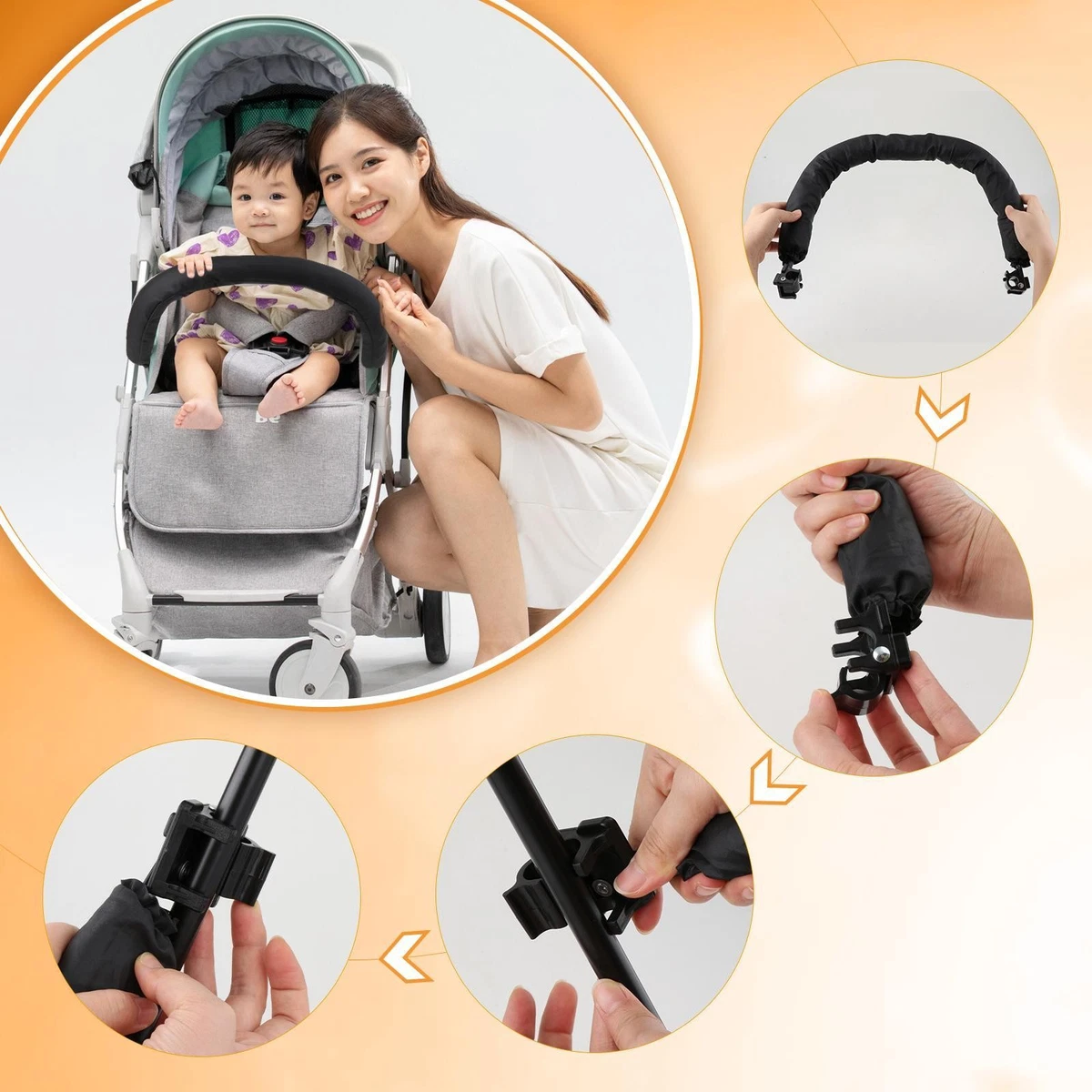 Sicherheitsbügel Für Bugaboo Bee 6, 5, 3 – Kunstleder-Griff, Einfach Zu Montieren