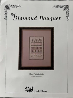 Just Nan Diamond Bouquet Counted Cross Stitch Chart Class Project Series 1995 - Image 1 of 3